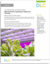 Horticultural Lighting and Spectral Tuning